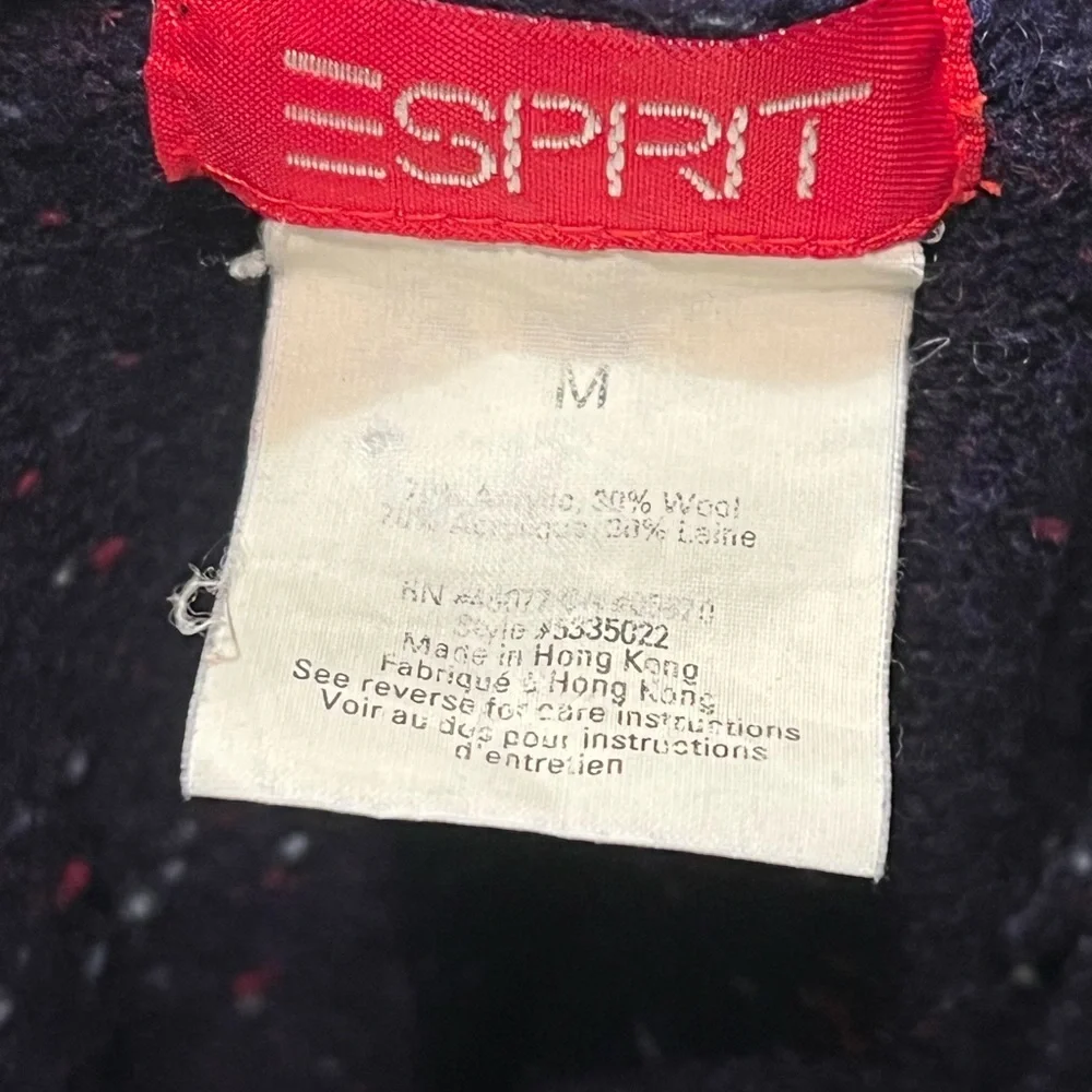 ❤️Vintage Esprit Kids Wool Blend Sweater - Navy Blue • RARE❣️💙❣️